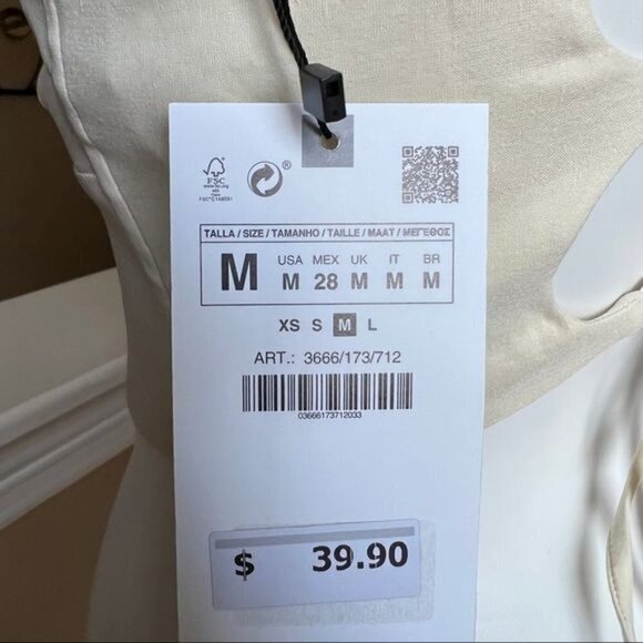 ZARA LINEN BLEND HALTER TOP | 3666/113 | - Picture 3 of 5